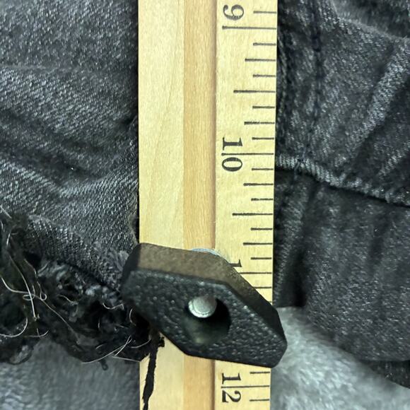 DENIZEN from Levi’s Women’s Jean Shorts Sz.25 Black Super High Rise Cut Off - Picture 6 of 8